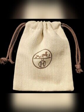 NEW RARE Hermès Rodeo Pegasus PM Calvi Duo Mini Herringbone Drawstring Dust Bag
